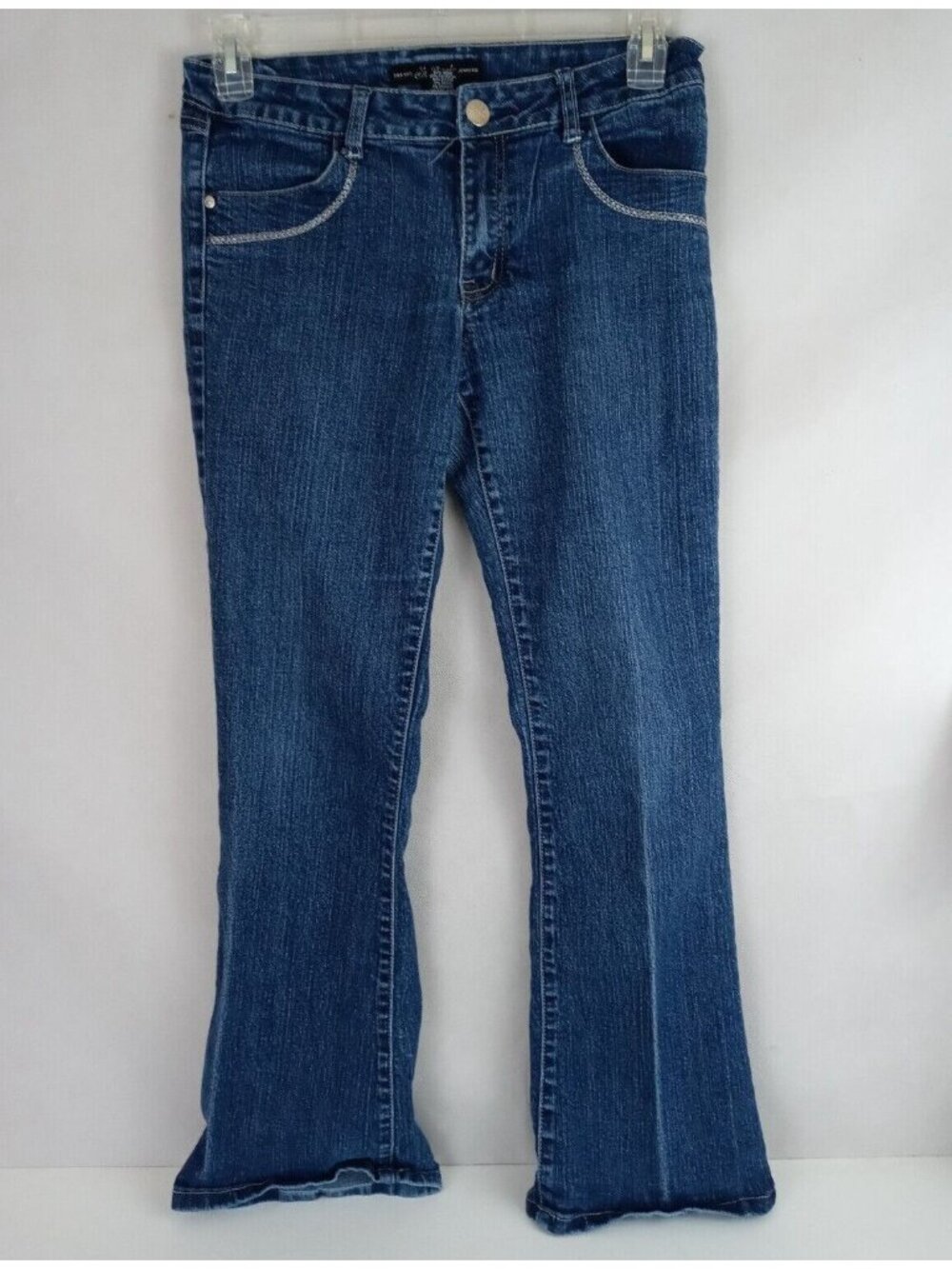 Southpole Women's Metallic Embroidered Stretch Bootcut Jeans Size 11
